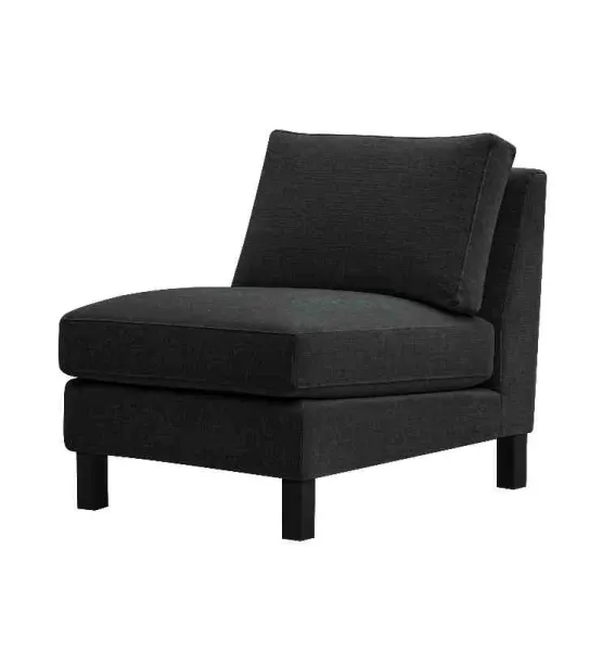 Queens Lenestol - Chenille Black B68 H76 D89